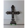 Image 1 : Metal Cross Figurine 18" x 13"