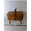 Image 1 : Wood Sewing Supplies Storage Box 16.75" x 8.25" x 17.5"