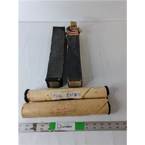 (2) Self- Playing Piano Rolls- As Is