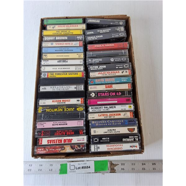 Lot of Cassette Tapes- Michael Jackson, Elton John, Paula Abdul, Misc.