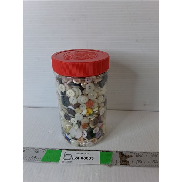 6.5" Tall Jar of Buttons