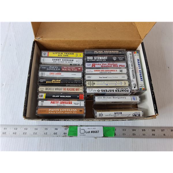 Lot of Cassette Tapes- Rod Stewart, Simon & Garfunkel, Alan Jackson, Misc.