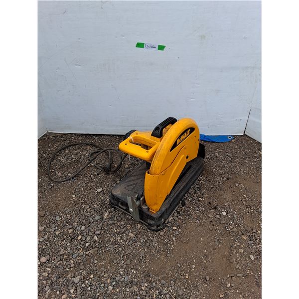 **Dewalt 14" Plug- in Powered Chop Saw, Powers On, Cannot Ship