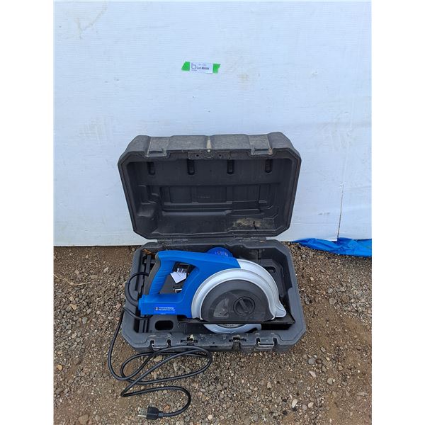 ** Powerfist 7 1/4" Dry Cut Metal Saw w/ Case, Powers On, Cannot Ship