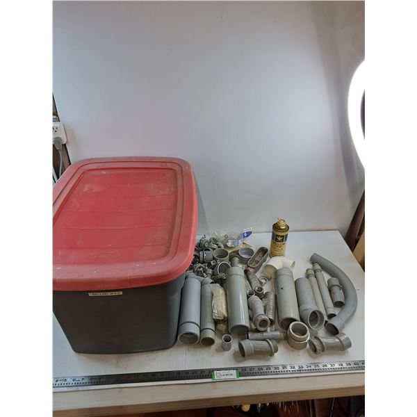 Storage Bin 15x21x17", Assorted Piping/Conduit/Connectors, Lube - Pickup Only