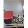 Image 1 : Storage Bin 15x21x17", Assorted Piping/Conduit/Connectors, Lube - Pickup Only