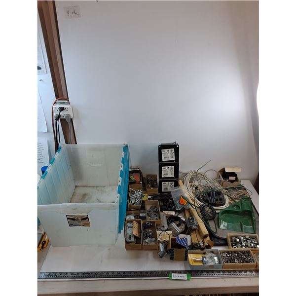 Storage Bin 21x15x12", Post Footings, Asst. Hardware/Nuts/Bolts, Grill Cover, Misc. - PU Only