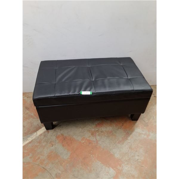 * Faux Leather Ottoman w/Storage 39x23x19" - Pickup Only