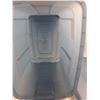 Image 4 : (2) Plastic Storage Bins w/Lids (GSC 25x18x16", Rubbermaid 20x13x16" - Cracked) - Pickup Only