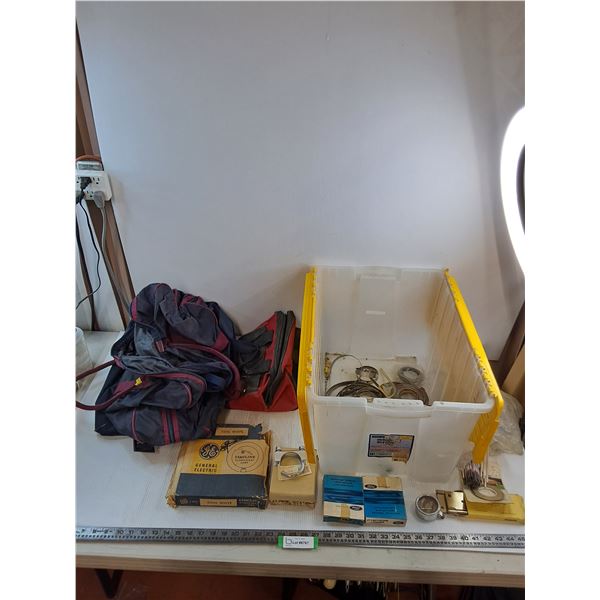 Storage Bin 21x15x12", Duffle Bags, Tool Bag, Assorted Hardware