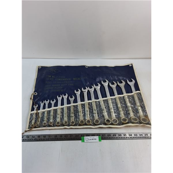 ITC 15-Piece Metric Combination Wrench Set w/Jacket