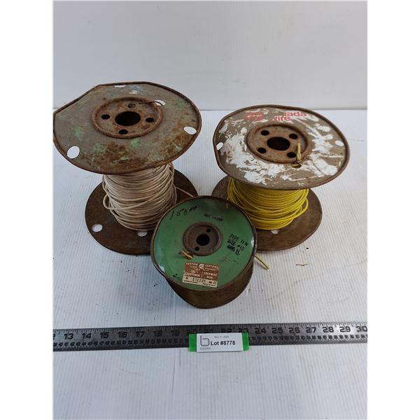 (3) Partial Spools of Electrical Wire