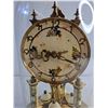 Image 2 : Brass Anniversary Clock With Glass Dome 12" High (As Is) - Pick Up