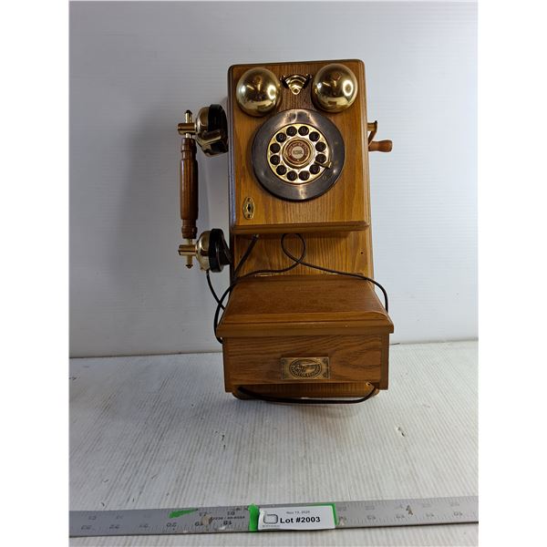 "Spirit Of St. Louis" Replica Wooden Wall Phone 17" x 7"x 8"