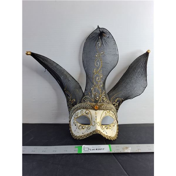 Venetian Jester Half Mask - Made In Italy