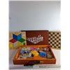 Image 1 : "Deluxe Game" Wooden Box Checkers/ Crib/ Chinese Checkers/ Dice