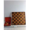 12' x 13" Wood Chess Board/ Chess Pieces