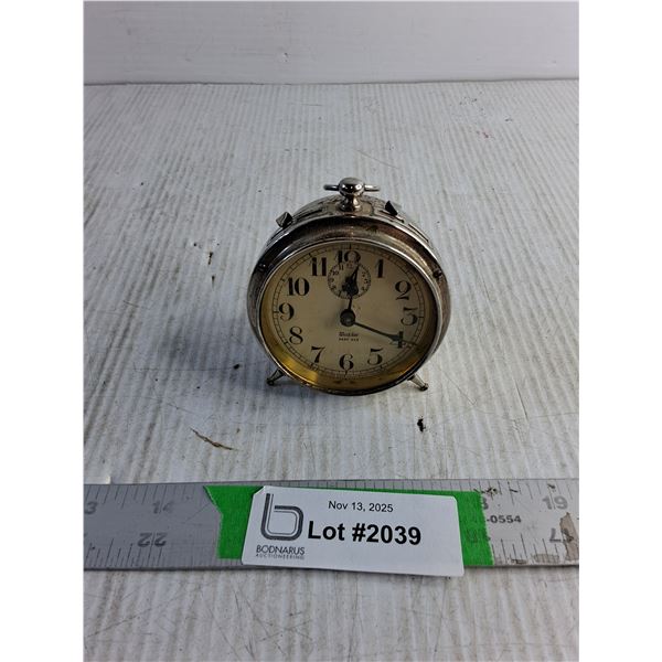 Wetclox Wind Up Alarm Clock 3" High
