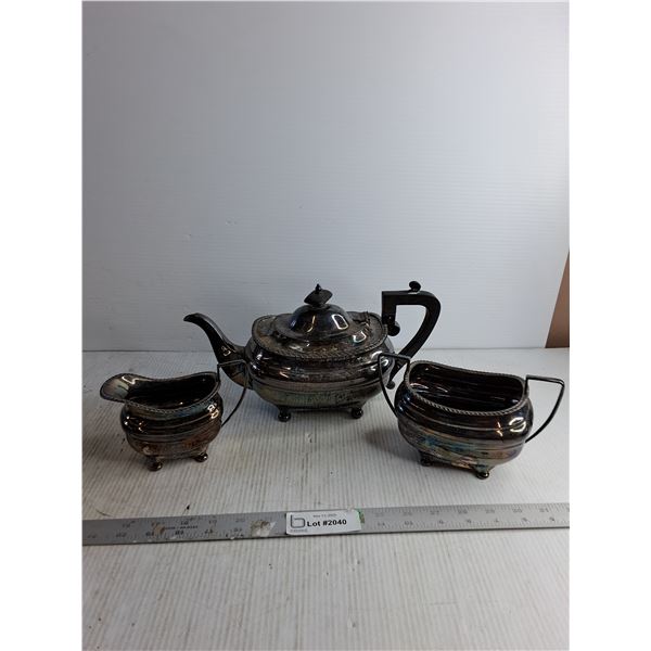 Vintage Silver Plated -  Tea Pot /Cream Pitcher/ Sugar Bowl