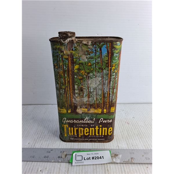 Vintage Turpentine Can 8" High
