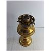 Image 2 : Brass Oil Lamp 13" With Glass Chimney 22" - PICK UP
