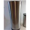 Image 2 : *(2) Stainless Garbage Cans - Big One 24" (Missing Lid)/ Small One 13"