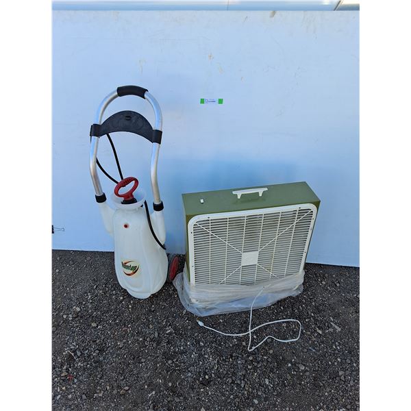 **Torcan Vintage Wall Fan 23" Tall- As Is & Pesticide Sprayer, Cannot Ship