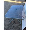 Image 2 : **Glass Top Patio Table 61" x 38"x 27", Cannot Ship