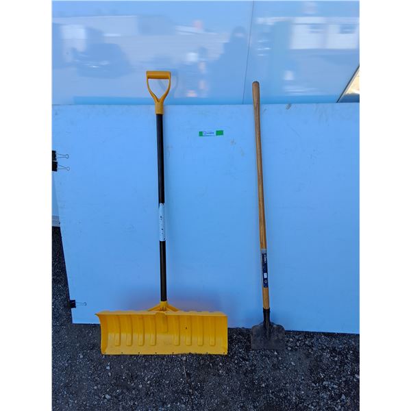 **Plastic Snow Shovel & Ice Scraper Up to 54 inches, Cannot Ship