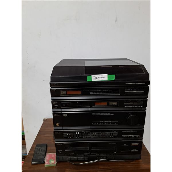 *GE Record/CD Player/Radio- Powers On- As Is  13" x 16" x 19", Cannot Ship