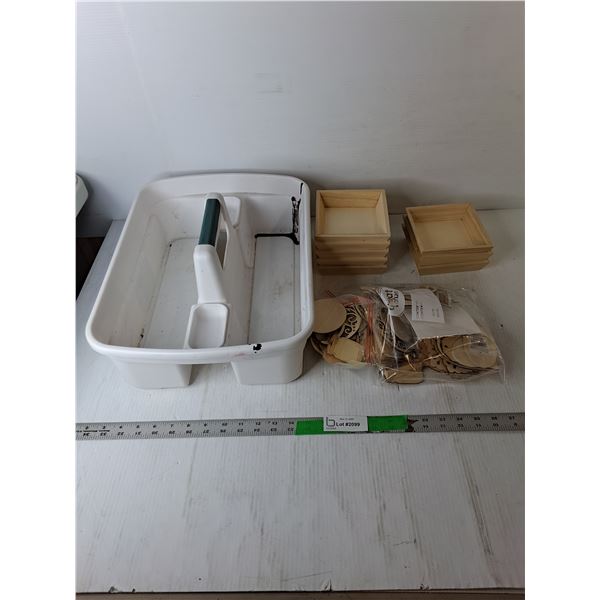 Plastic Carrying Case, Wood Trays, Wooden Shapes