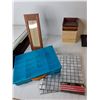 Image 3 : Adhesive Wall Tiles, Wood Trays, Plastic Storage Bin with Compartmens, Misc.