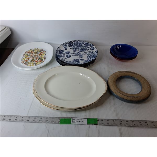 Dishes Set- Plates, Trays, Bowls, Misc.