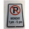 Image 2 : No Parking Street Sign 21"x 17.5"