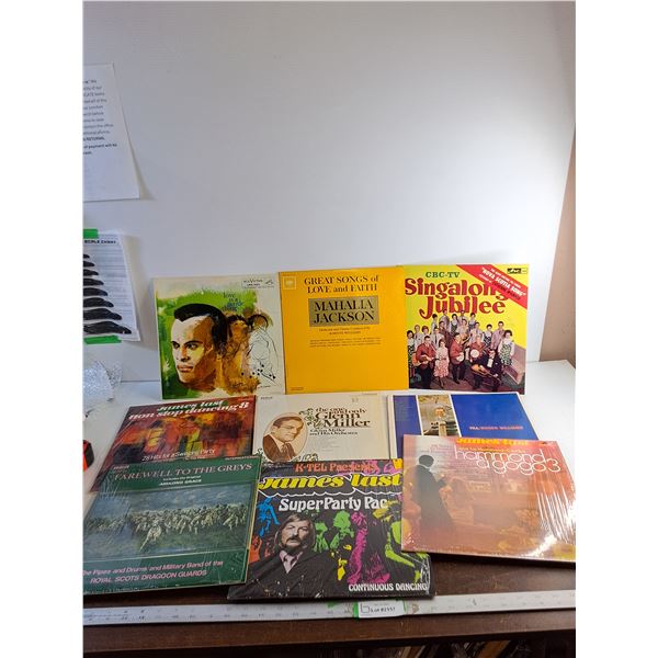 (7) Vinyl Records - Glenn Miller/ James Last/ Mahalia Jackson/ Misc.