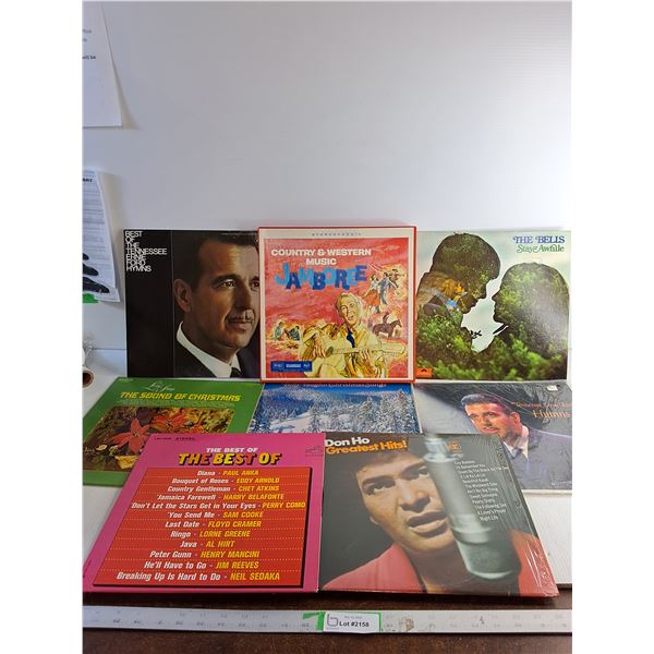 (8) Vinyl records - Tennessee Ernie Fords/ Don Ho/ Christmas Music