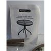 Image 4 : Outdoor Round End Table/ Steel Legs/ Glass Top (18")(NIB) Assembly Required