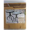 Image 5 : Outdoor Round End Table/ Steel Legs/ Glass Top (18")(NIB) Assembly Required