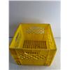Image 2 : *(4) Yellow Dairyland Plastic Milk Crates  13" x 13" x 11"