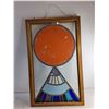 Image 2 : Wood Frame - Stain Glass/ Mirror/ Clear Glass Hanging Art -  29 1/2" x 18 1/4"