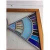Image 3 : Wood Frame - Stain Glass/ Mirror/ Clear Glass Hanging Art -  29 1/2" x 18 1/4"