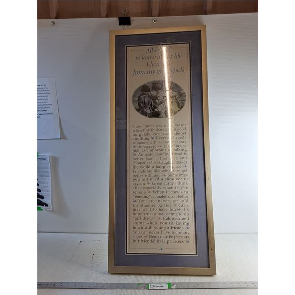 *Framed With Glass And Matted Picture 39  x 16 