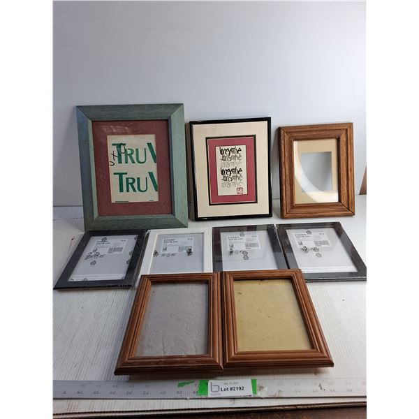 .(9) Assorted Picture Frames 5 x7 / 8 x10 