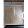 Image 1 : *Shadow Box Of Baby Christening Gown 35" x 35" x 5" - As Is