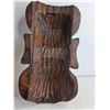 Image 3 : Wooden Carved Mask 12"/ Wood Corner Wall Mount Shelf 11" x 11"