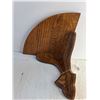 Image 4 : Wooden Carved Mask 12"/ Wood Corner Wall Mount Shelf 11" x 11"