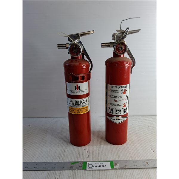 (2) Fire Extinguishers 14  Tall