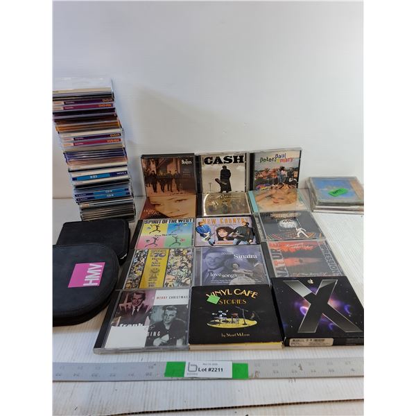 Various Music CDs, Used DVD-R & CDR Discs, 2 CD Holders With Contents, Apple X Disc-Pick Up Preferre