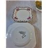 Image 2 : Various China Pieces incl 9 side plates, serving plate, Metal Horse -