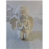 Image 2 : 2 Piece Glass Dish, Ceramic Angel Figurine